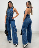 Macacão Jeans Conciência Iene 104781