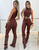 Macacão Cecília Marrom 95958